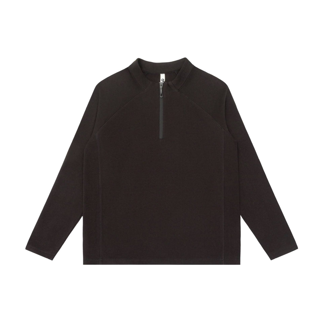 Unisex Halbzip-Sweatshirt mit Troyerkragen und Raglannähten Echoarchiv