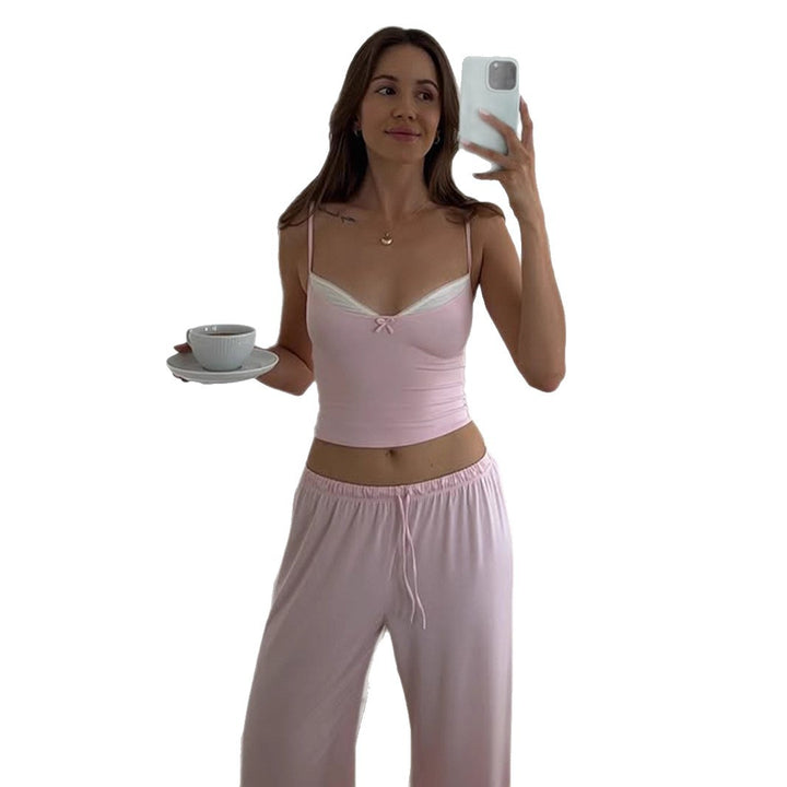 Damen lässiger Jumpsuit mit weitem Bein und verstellbarem Bund Echo Archiv