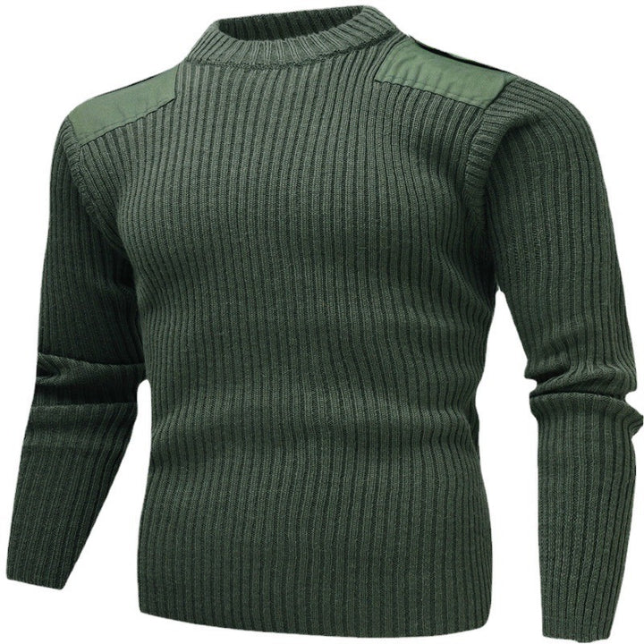 Herren strukturiertes Strickoberteil mit Schulterdetails Echoarchiv