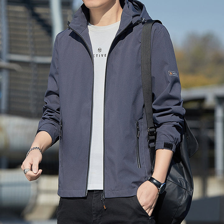 Herren Leichte Funktionsjacke mit verstellbarer Kapuze Echo Archiv