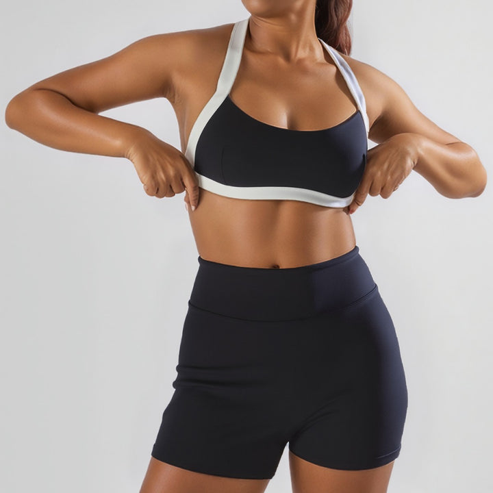 Damen Sport-Bikini-Oberteil mit hoch geschnittenen Shorts Echo Archiv
