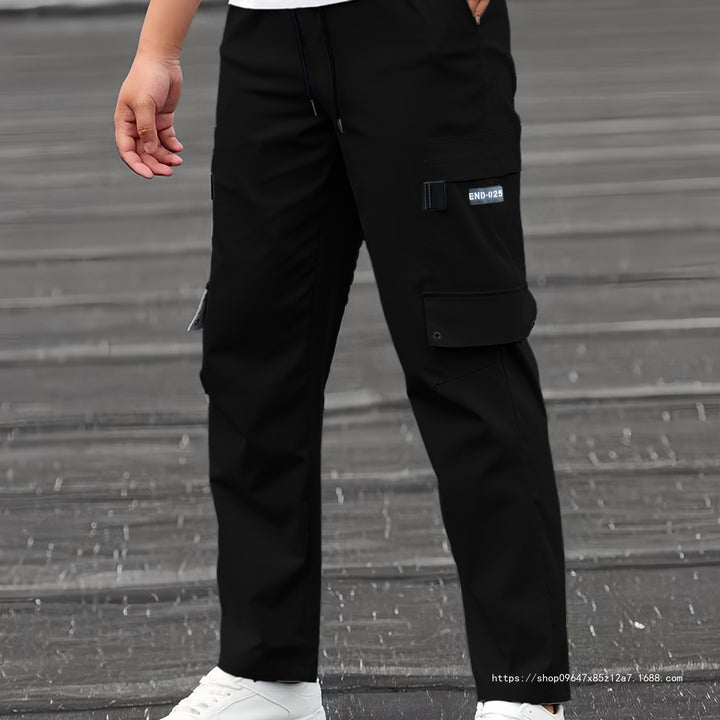 Herren Utility-Cargohose mit Tunnelzugbund, geradem Bein und Mehrfachtaschen Echo Archiv