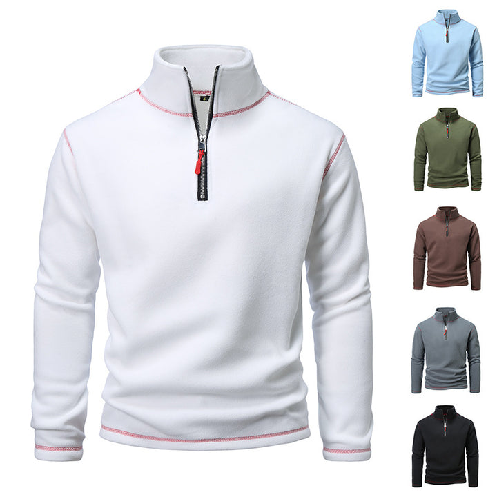 Herren Fleecepullover mit halbem Reißverschluss und atmungsaktivem Design Echoarchiv