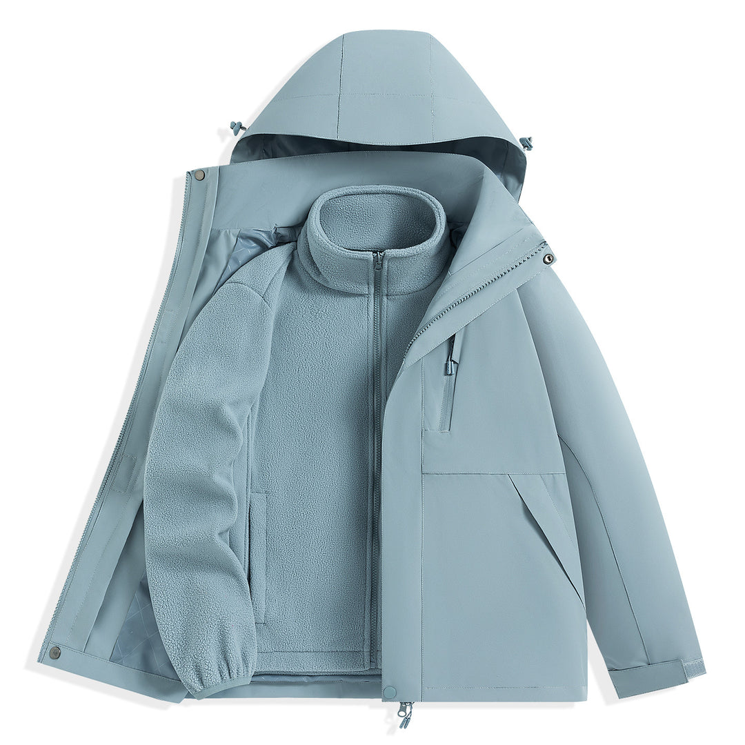 Herren zweilagiger Outdoorparka mit herausnehmbarer Fleece-Innenjacke und Kapuze Echo Archiv