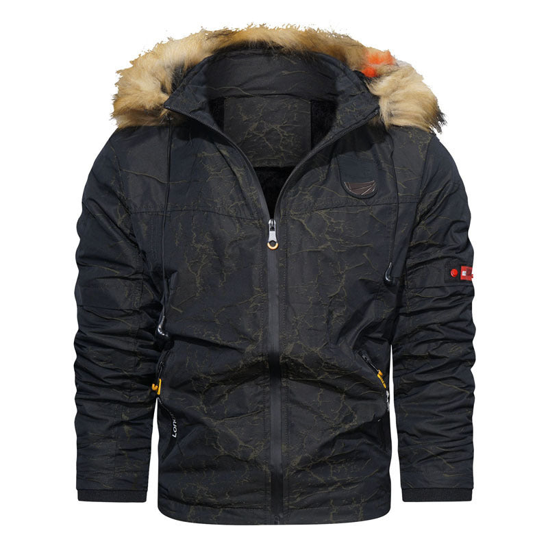 Herren Winterparka mit Kunstfellkapuze, wärmender Thermo-Innenlage und multifunktionalen Taschen Echo Archiv