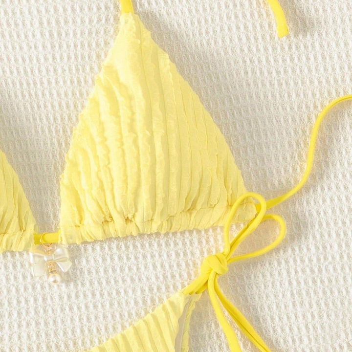 Damen Triangel-Bikini mit strukturierter Rippoptik Echo Archiv