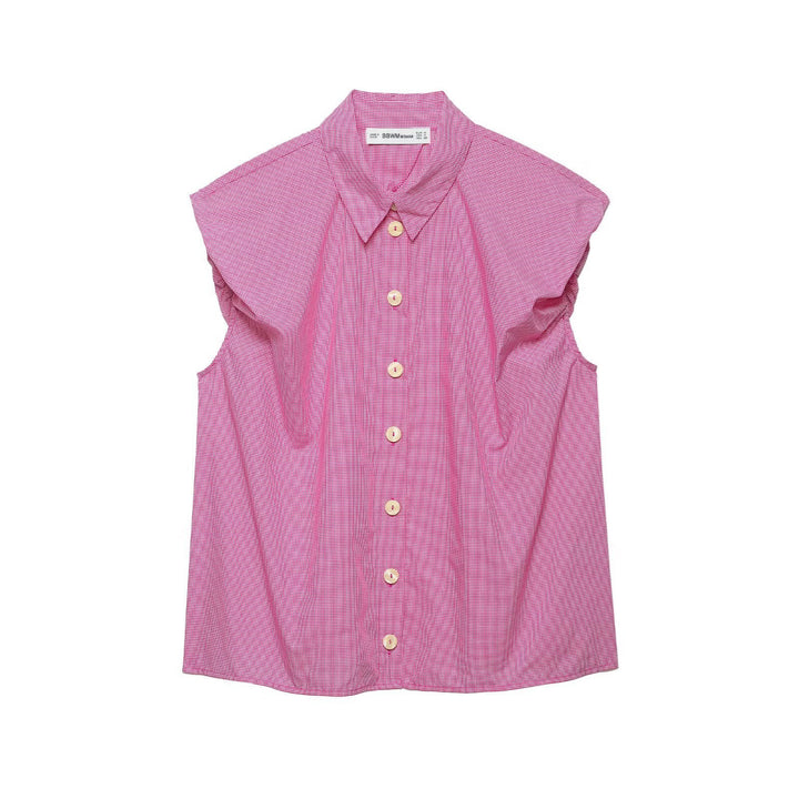 Damen Kurzarm Bluse mit modernen Streifen und eleganter Knopfleiste Echo Archiv