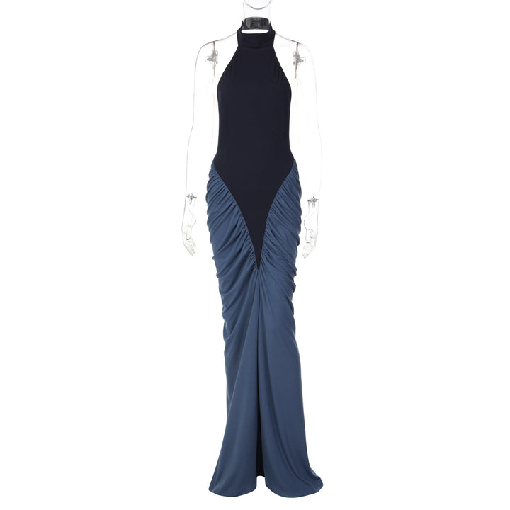 Damen Elegantes Kleid mit hochgeschlossenem Design und kunstvollen Drapierungen Echo Archiv