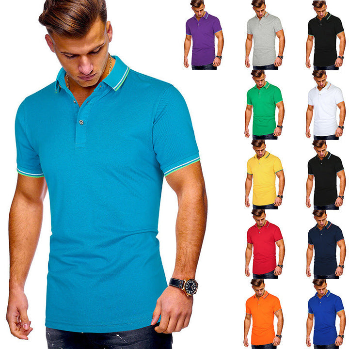 Herren Poloshirt mit Echoarchivrnen Akzenten Echoarchiv