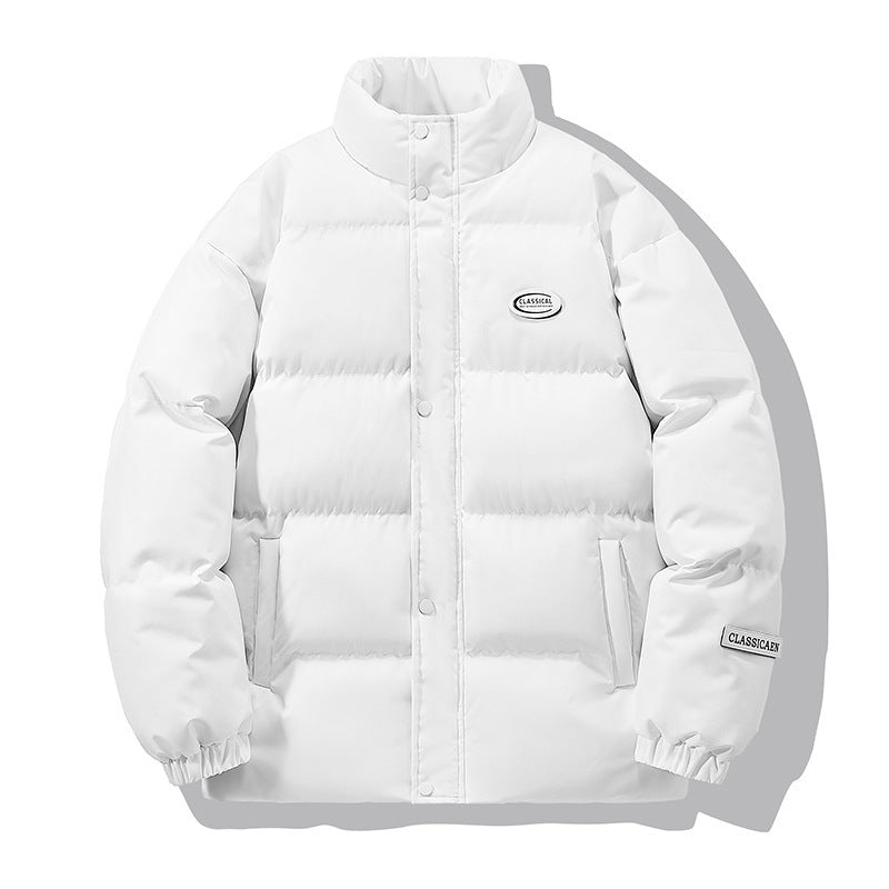Unisex Wattierte City-Pufferjacke mit hochschließendem Stehkragen und verdeckter Druckknopfleiste Echo Archiv