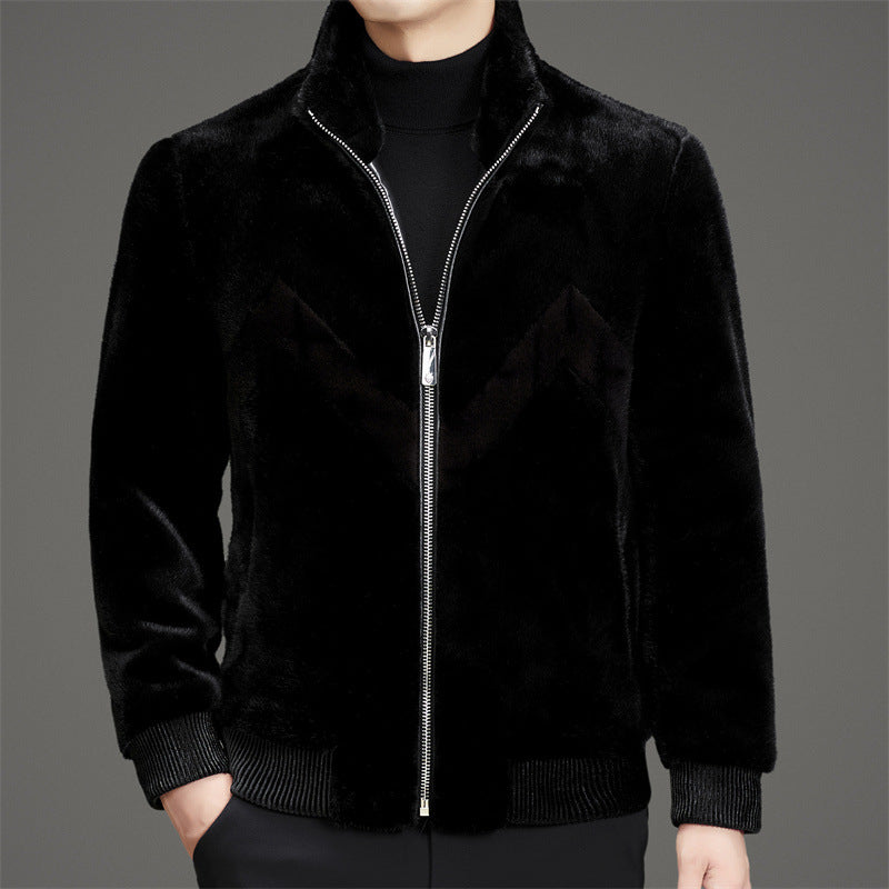 Herren Fleecejacke mit modernem Design und hohem Kragen Echoarchiv