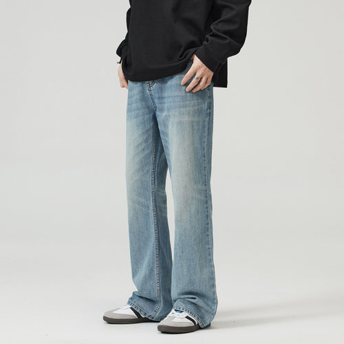 Herren Ausgestellte Vintage-Jeans mit weitem Bein, tiefem Bund und extra langer Länge Echo Archiv