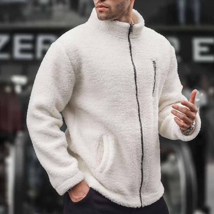 Herren kuschelige Fleecejacke mit praktischem Reißverschluss Echoarchiv
