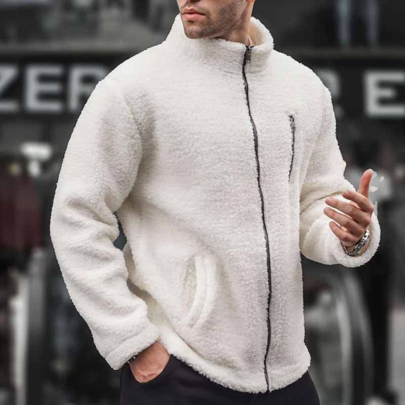 Herren kuschelige Fleecejacke mit praktischem Reißverschluss – Taviero
