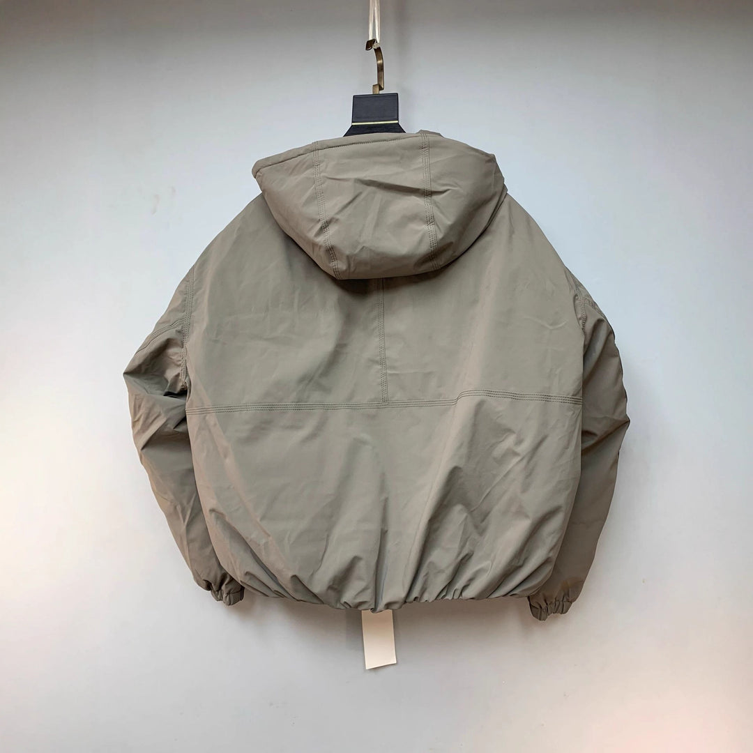 Herren Boxy-Kurzblouson mit Kapuze, elastischem Saum und verdecktem Reißverschluss Echo Archiv