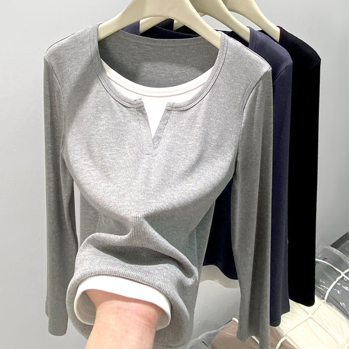 Damen Elegant geschnittenes Langarmshirt Echo Archiv