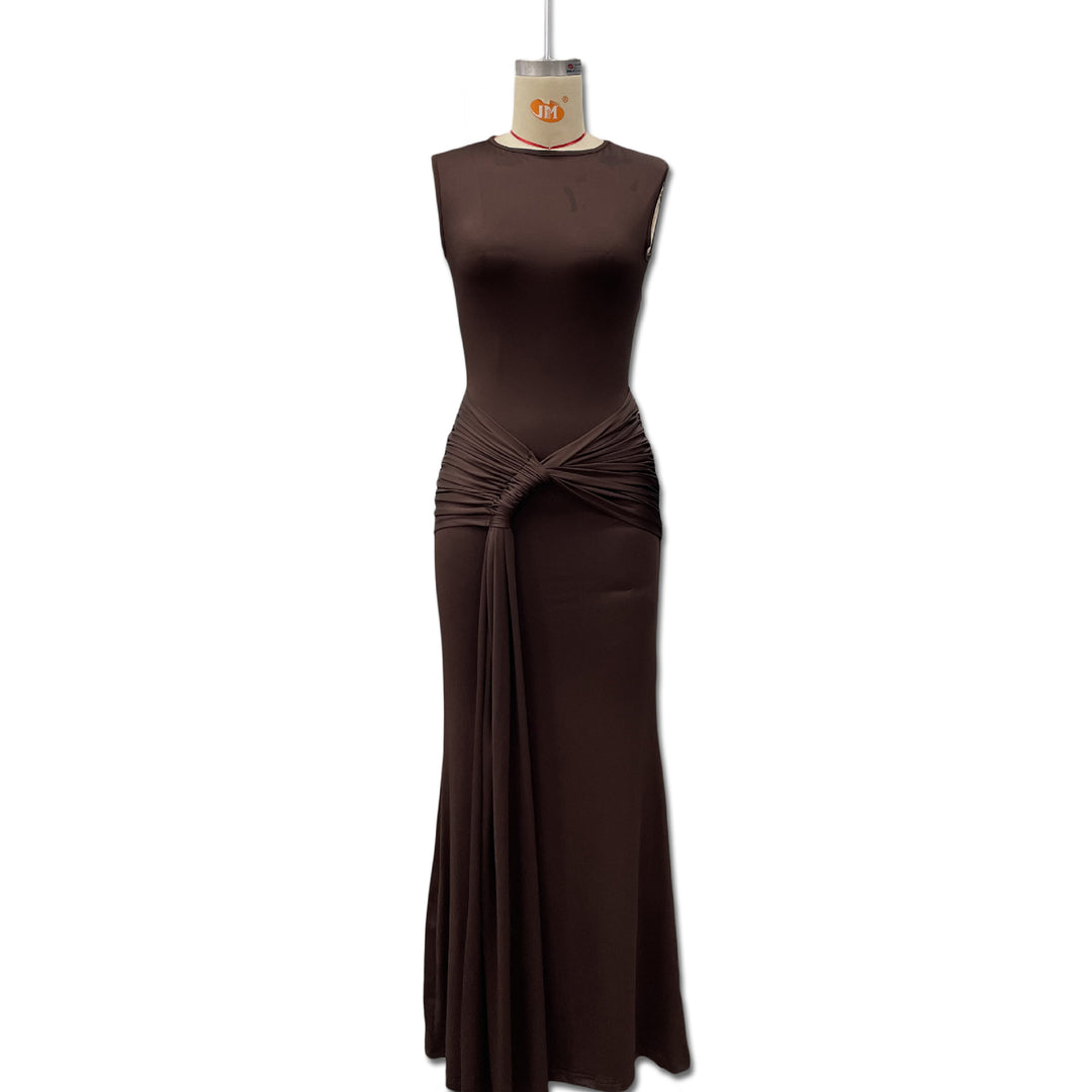 Damen Maxikleid mit stilvollem Wickel-Design und figurformender Silhouette Echo Archiv