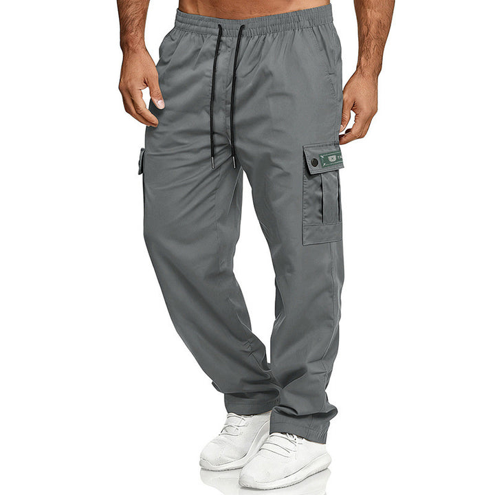 Herren Cargohose mit elastischem Bund, Kordelzug und Multifunktions-Taschen – Bravaro