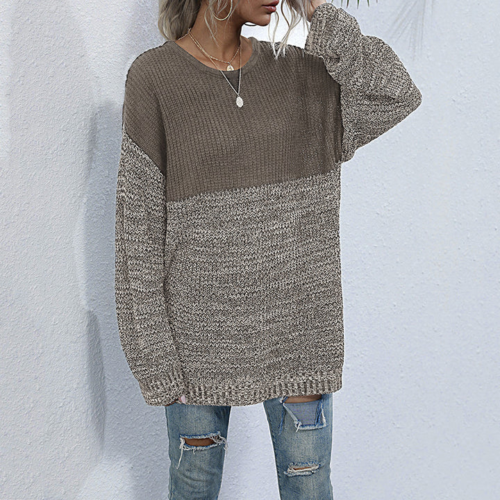 Damen Stilvoller Strickpullover mit luxuriösen Texturen Echo Archiv