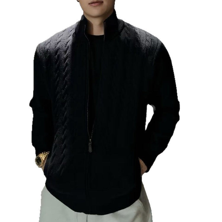 Herren Strickjacke mit übergroßem Kragen Echoarchiv