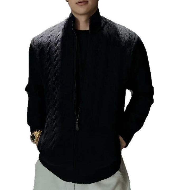 Herren Strickjacke mit übergroßem Kragen Echoarchiv