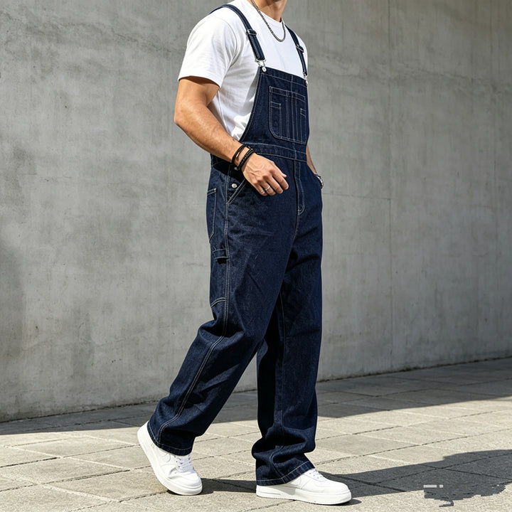 Herren Modische Denim-Latzhose Echoarchiv