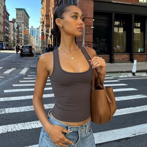 Damen Sportliches Tanktop mit breiten Trägern Echo Archiv