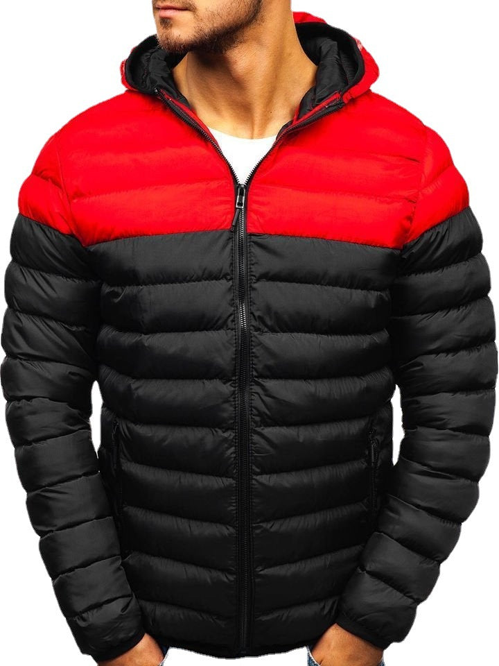 Herren Funktionsjacke mit Kapuze und gestepptem Design Echoarchiv