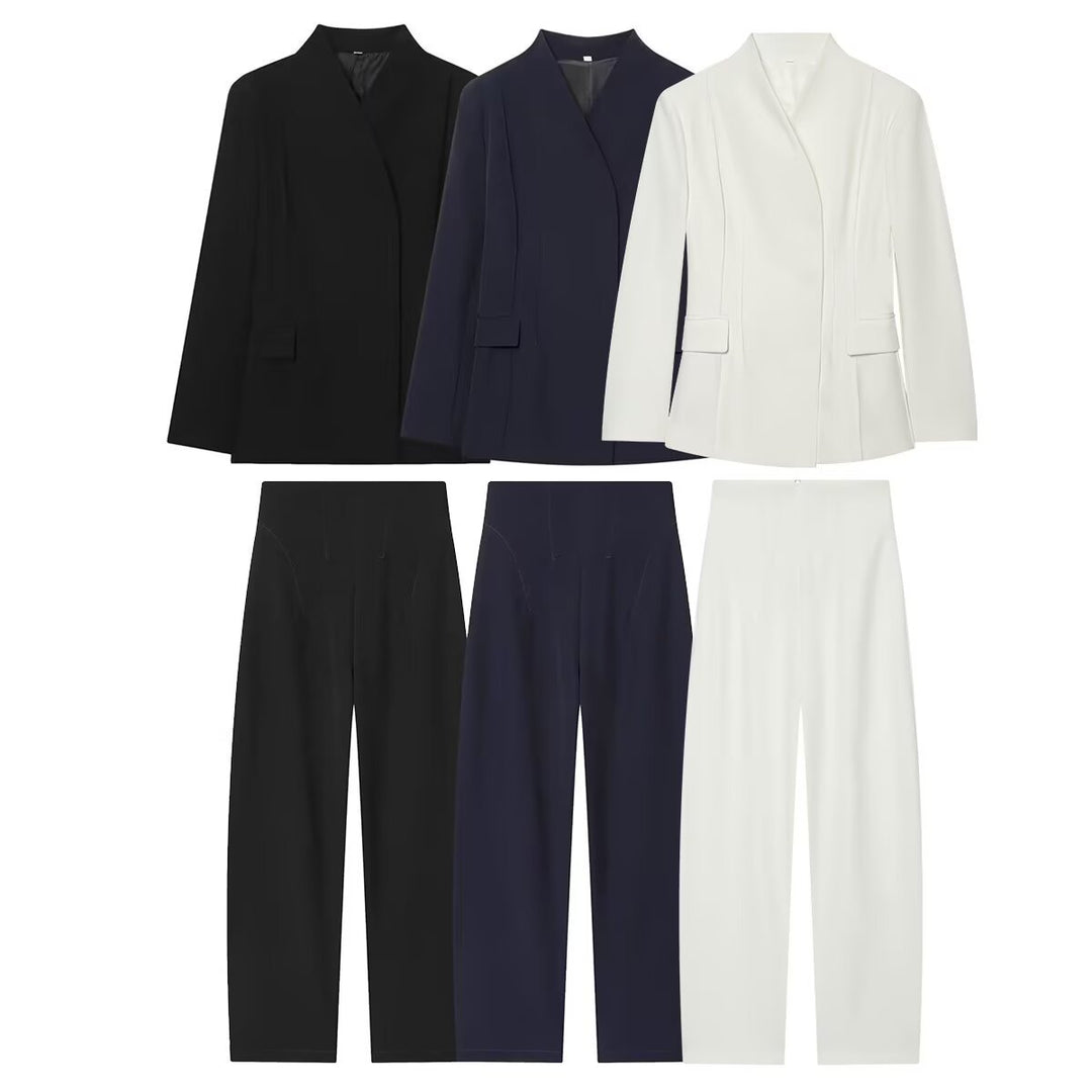 Damen Longblazer mit verdeckter Knopfleiste und Pattentaschen Echo Archiv