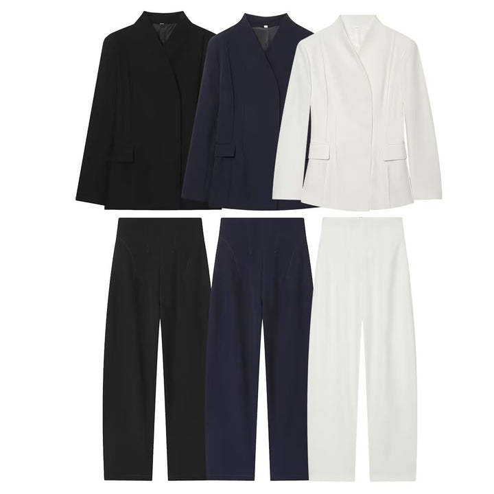 Damen Longblazer mit verdeckter Knopfleiste und Pattentaschen Echo Archiv