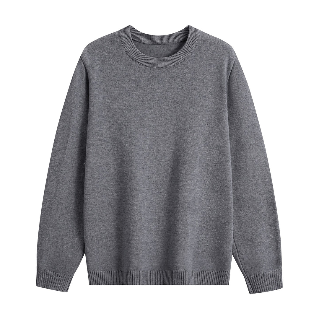 Unisex Oversize Rundhals-Pullover aus schwerer Baumwollmischung mit gerippten Bündchen Echoarchiv