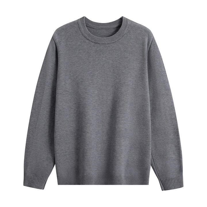 Unisex Oversize Rundhals-Pullover aus schwerer Baumwollmischung mit gerippten Bündchen Echoarchiv