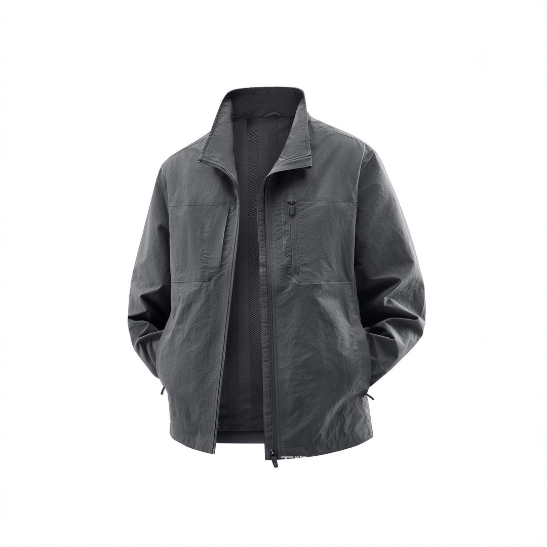 Herren Leichte Field-Utility-Jacke mit Mesh‑Futter, Stehkragen und Reißverschlusstaschen Echo Archiv