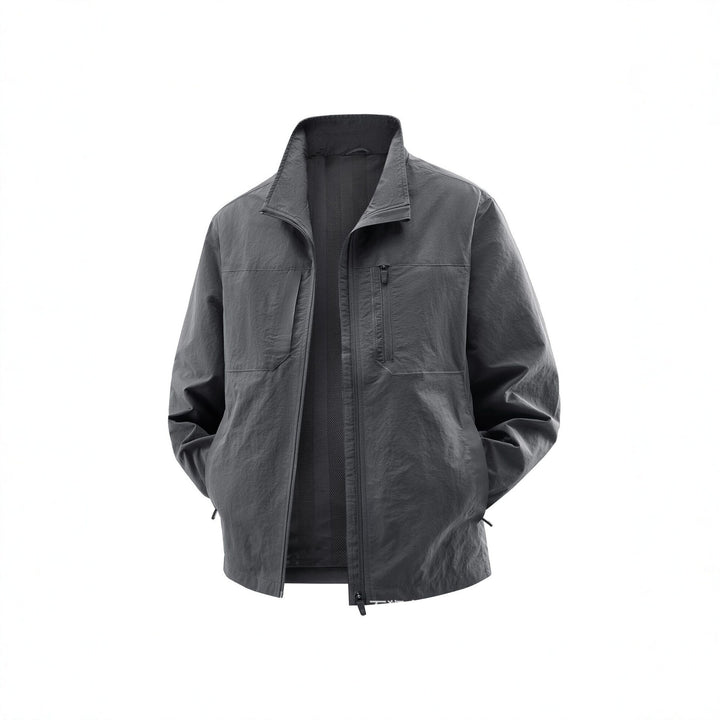 Herren Leichte Field-Utility-Jacke mit Mesh‑Futter, Stehkragen und Reißverschlusstaschen Echo Archiv