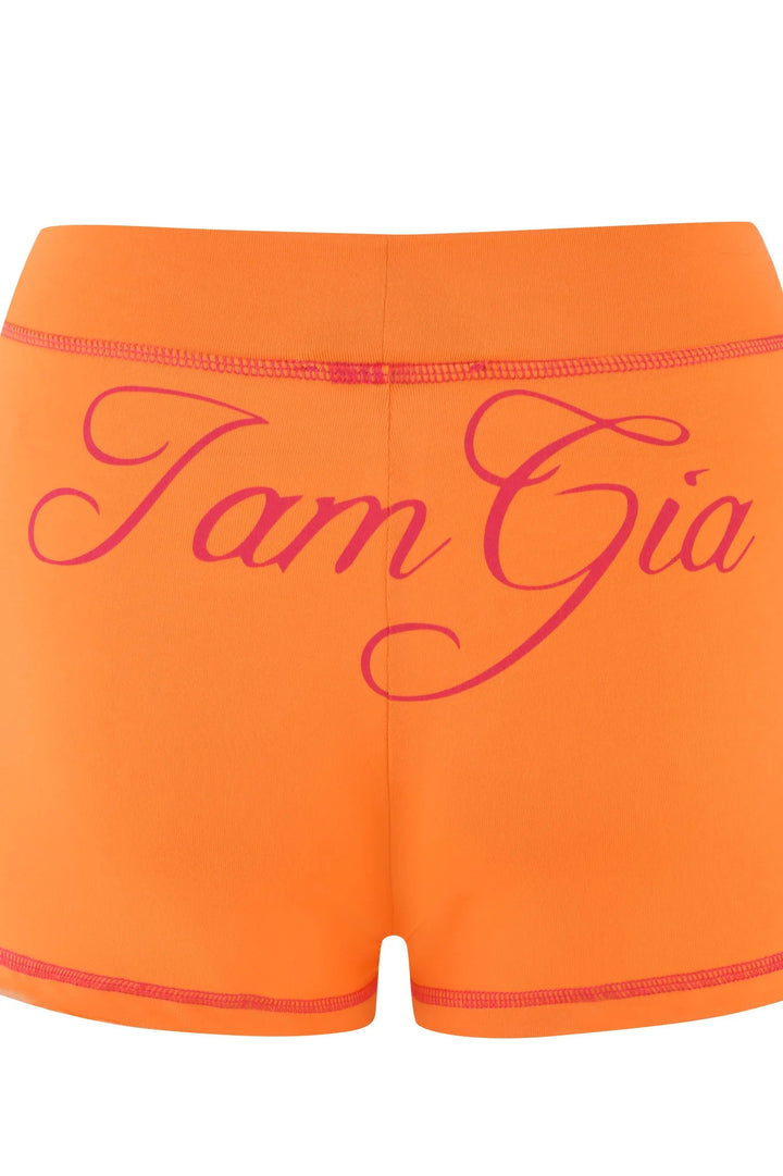 Damen Sportliche Shorts mit auffälligem Logo Echo Archiv