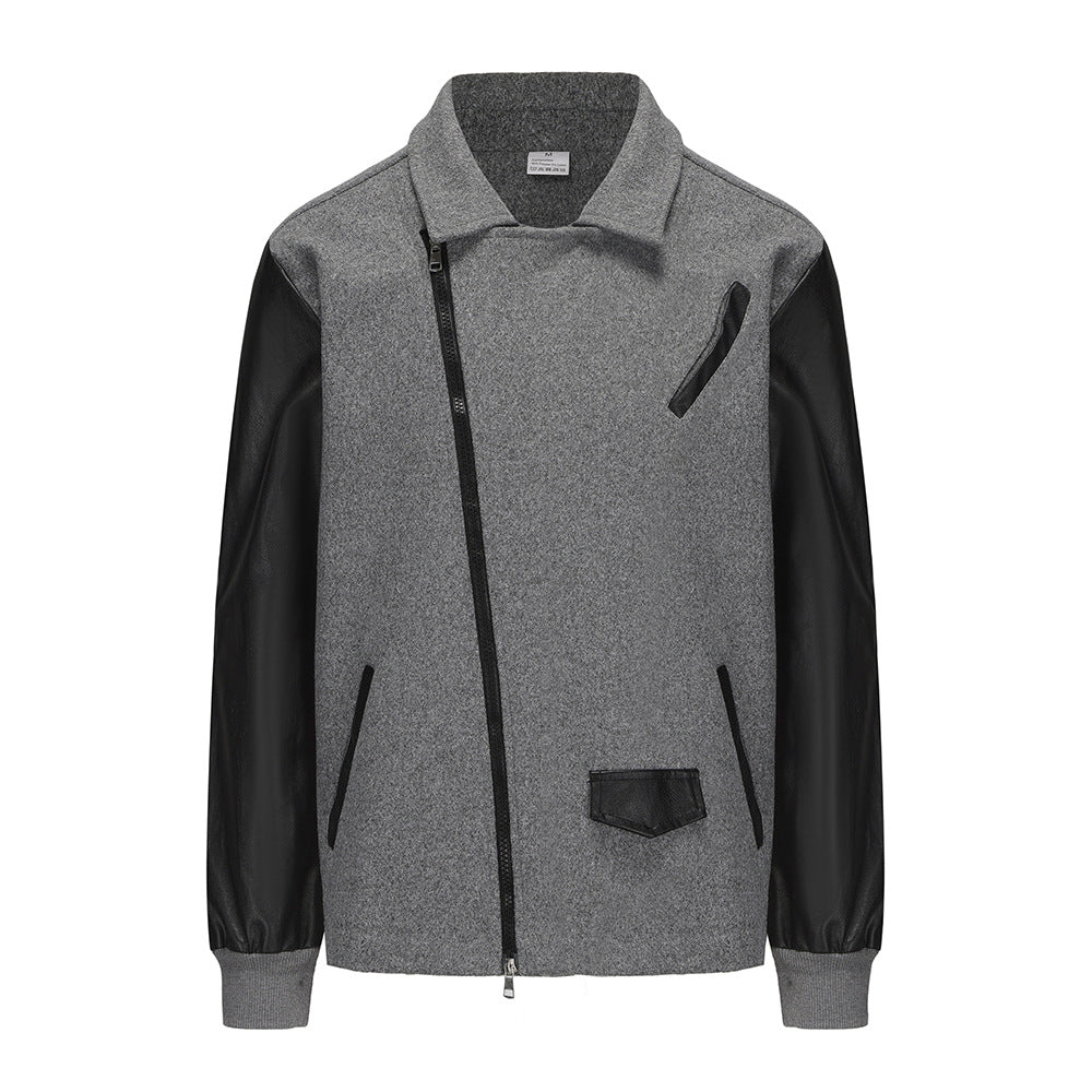 Herren modische Übergangsjacke mit kontrastierenden Ärmeln und praktischen Taschen Echoarchiv