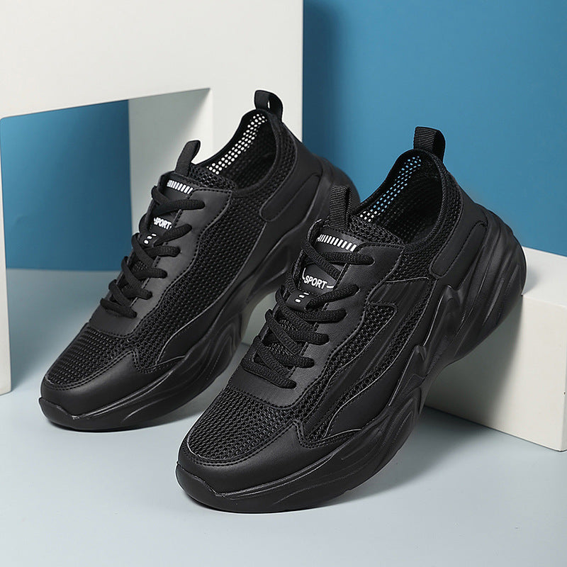 Herren nan skulpturaler Freizeit-Sneaker mit geformter Dämpfungssohle und atmungsaktiver Netzgewebe-Lederkombination Echo Archiv