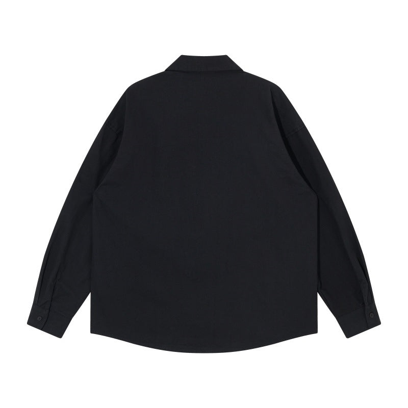 Herren Oversize-Hemdjacke im Workwear-Stil mit Ziersteppungen und Metallnieten Echoarchiv