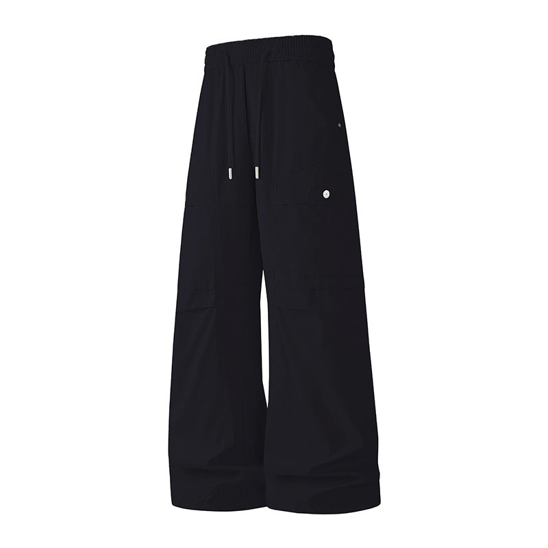 Damen Extraweite Tech‑Cargo‑Hose im Palazzoschnitt mit Elastikbund und Multifunktions‑Taschen Echo Archiv