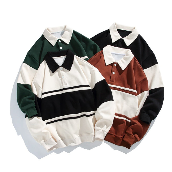 Herren lässiger Poloshirt-Pullover Echoarchiv