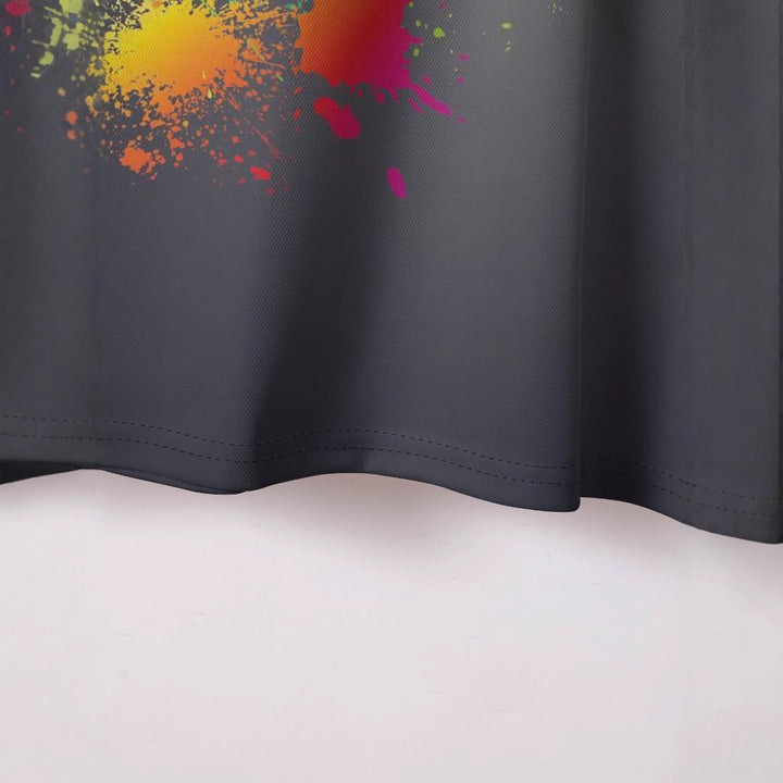 Herren Poloshirt mit kreativem Farbklecks-Druck und modernem Schnitt Echoarchiv