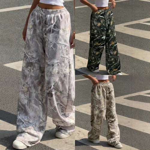 Damen nan weite Palazzo-Hose mit floralem Alloverprint und elastischem Bund Echo Archiv