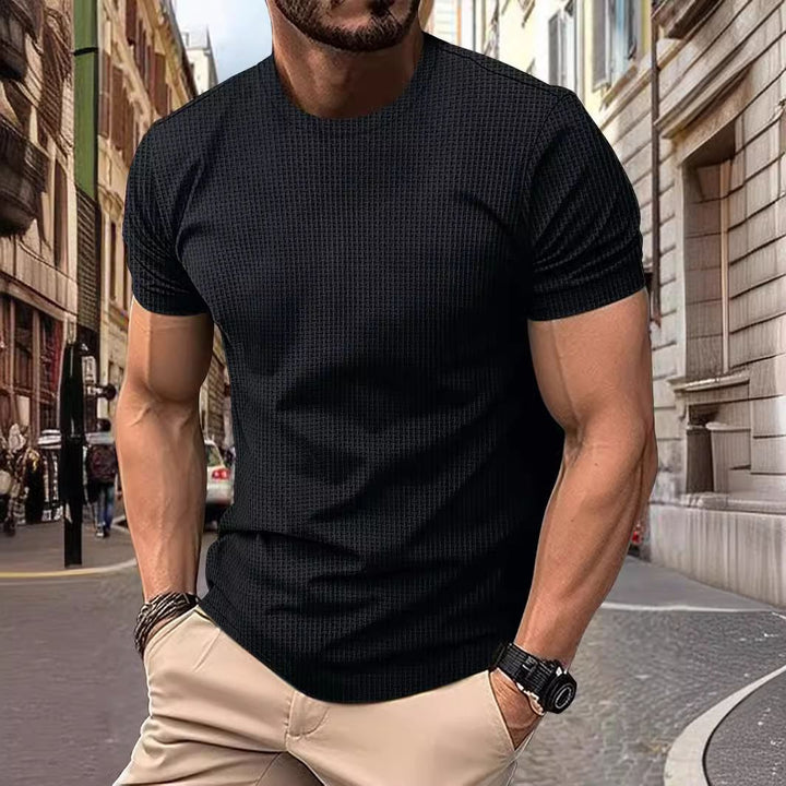 Herren Kurzarm-Basisschicht Fitness Top Echoarchiv