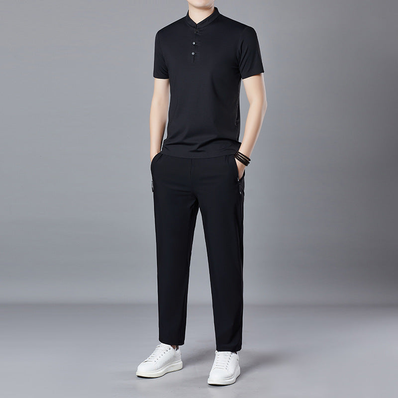 Herren sportliches Poloshirt mit Knopfleiste und modernen Akzenten Echoarchiv