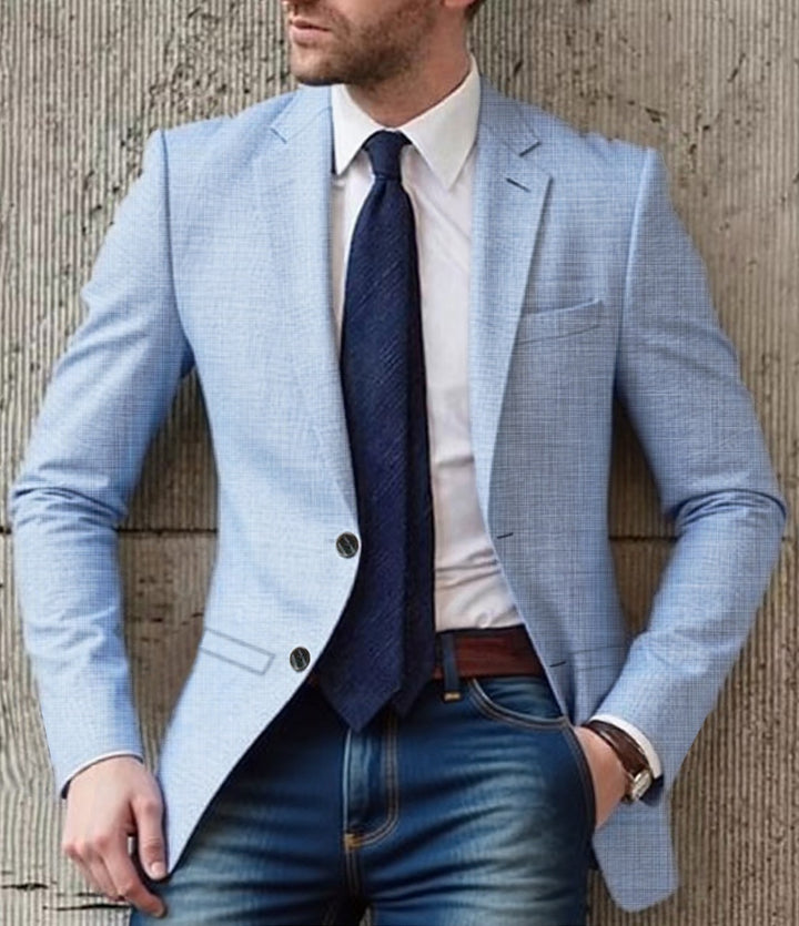 Herren eleganter und strukturierter Blazer mit modischen Details Echoarchiv