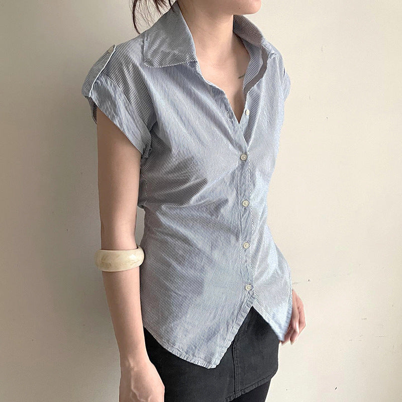 Damen elegante Bluse mit modernen Streifen Echo Archiv