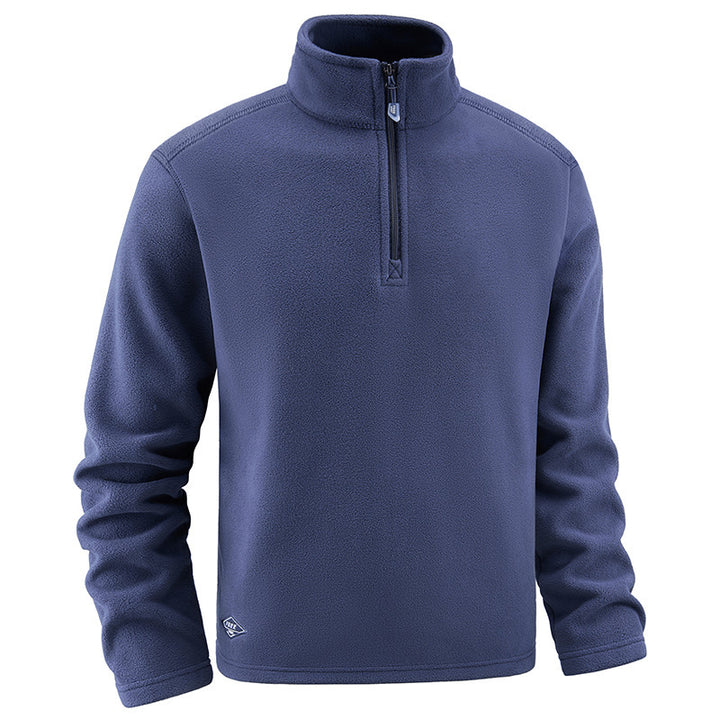 Herren Fleece-Pullover mit Troyer-Kragen und halbem Reißverschluss aus weichem Microfleece Echo Archiv