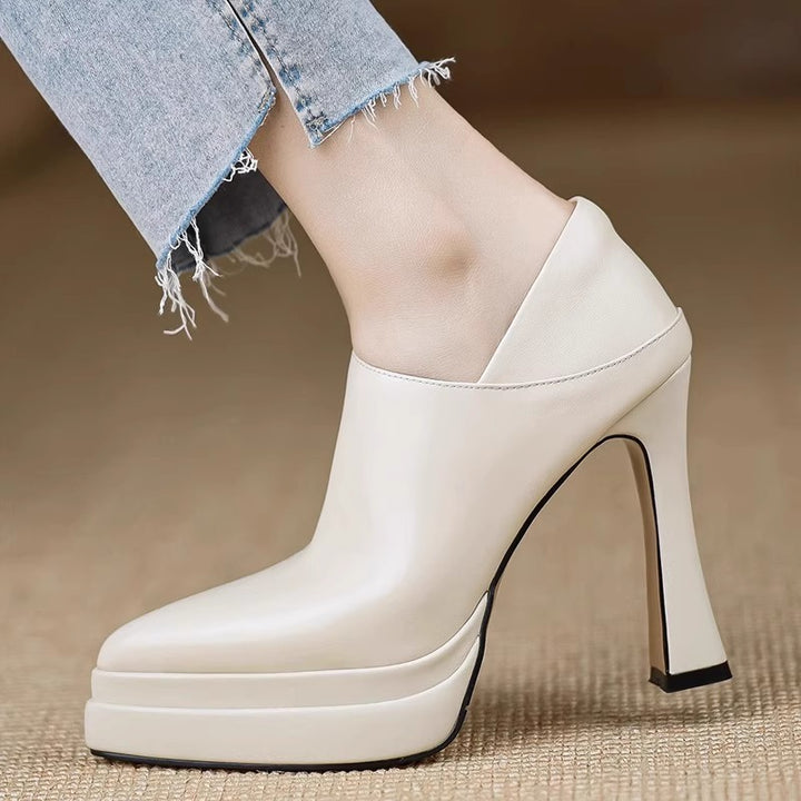 Damen Elegante Plateau-Stiefeletten mit Reißverschluss Echo Archiv
