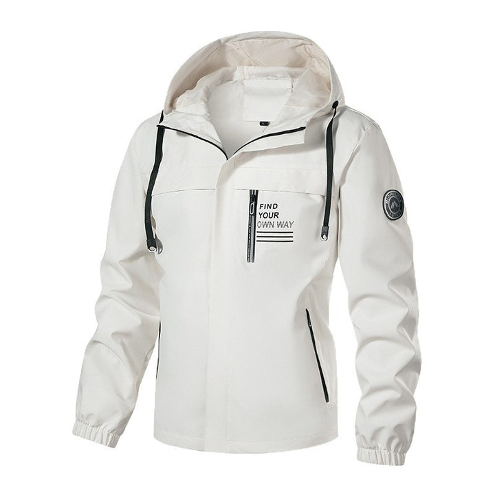 Herren Softshell-Outdoorjacke mit Kapuze, wasserabweisend und Brust-Reißverschlusstasche Echoarchiv