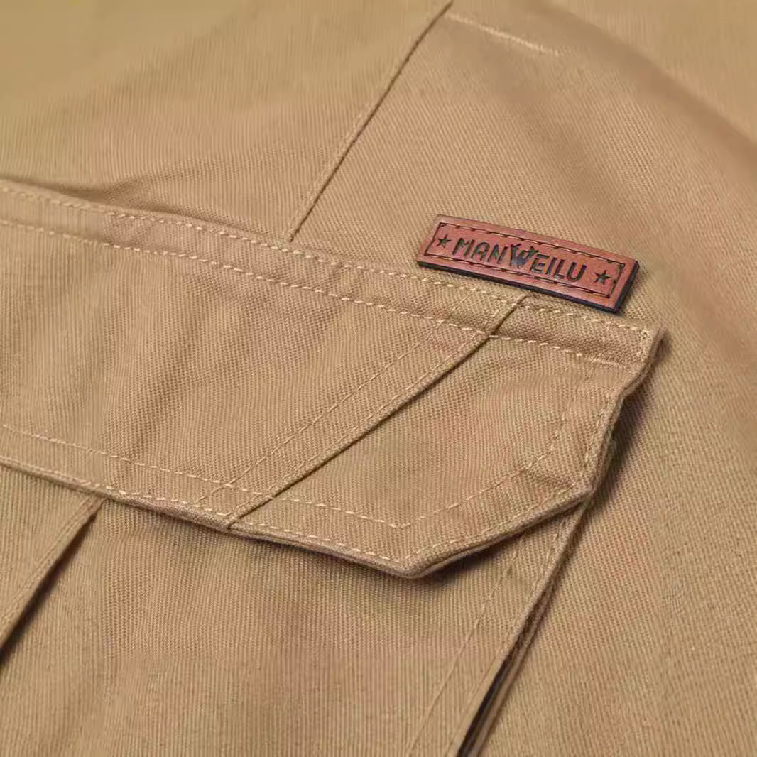 Herren Cargohose im Slim-Straight Schnitt mit Mehrfach‑Taschen und verstärkten Knien Echoarchiv